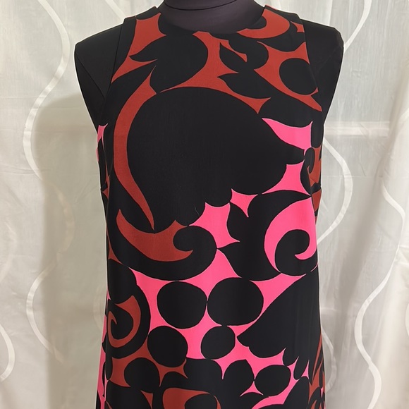 Ann Taylor Black, Brown & Pink, Sleeveless Dress, Size 6 - Picture 2 of 9